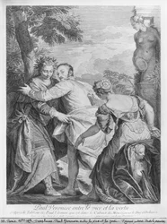 Veronese (Paolo Caliari) between Vice and Virtue, from the Artist